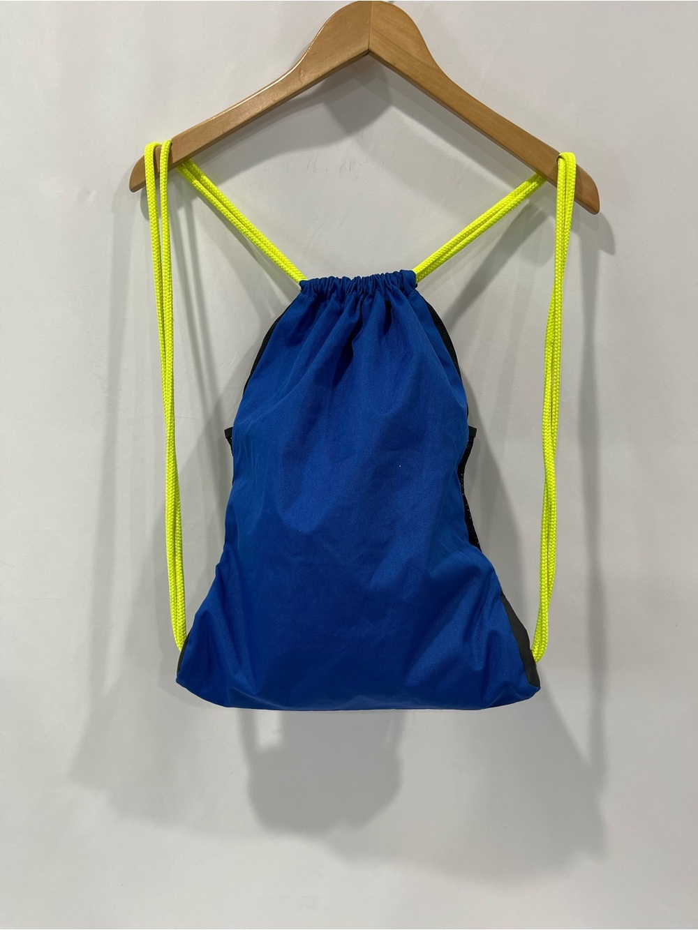 Adidas Neon Yellow & Blue Drawstring Backpack - Picture 3 of 5